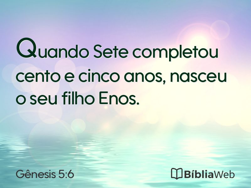 Gênesis 5:6 em imagem para compartilhar