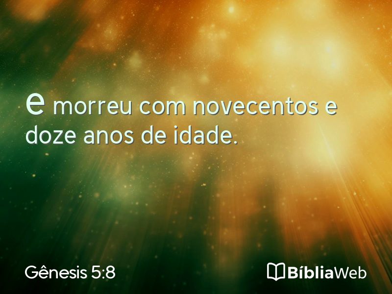 Gênesis 5:8 em imagem para compartilhar
