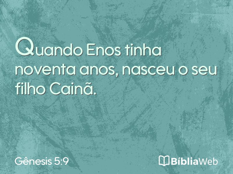 Gênesis 5:9 em imagem para compartilhar