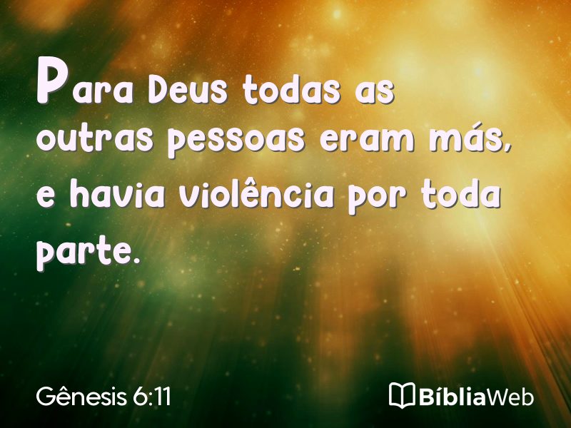 Gênesis 6:11 em imagem para compartilhar