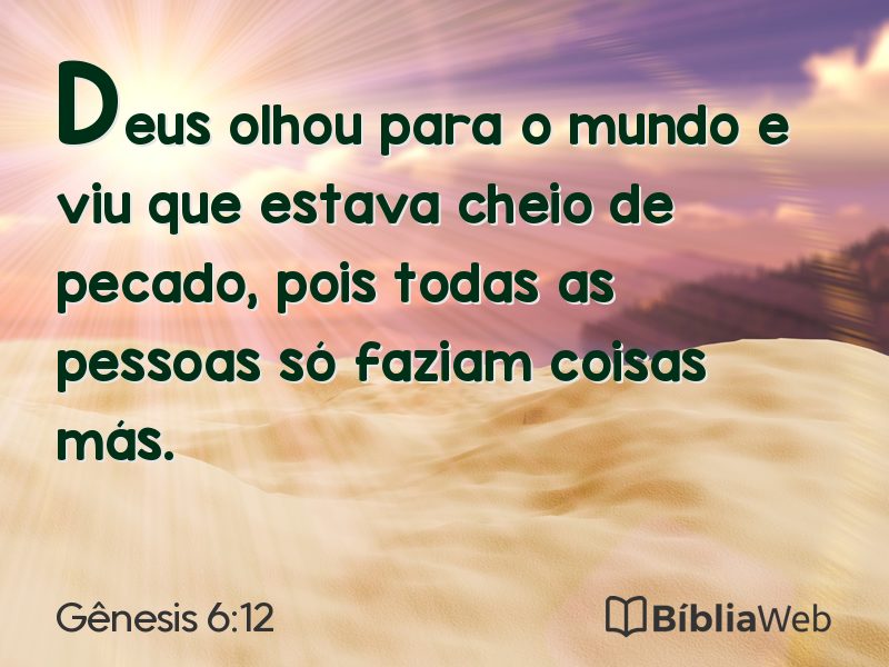 Gênesis 6:12 em imagem para compartilhar