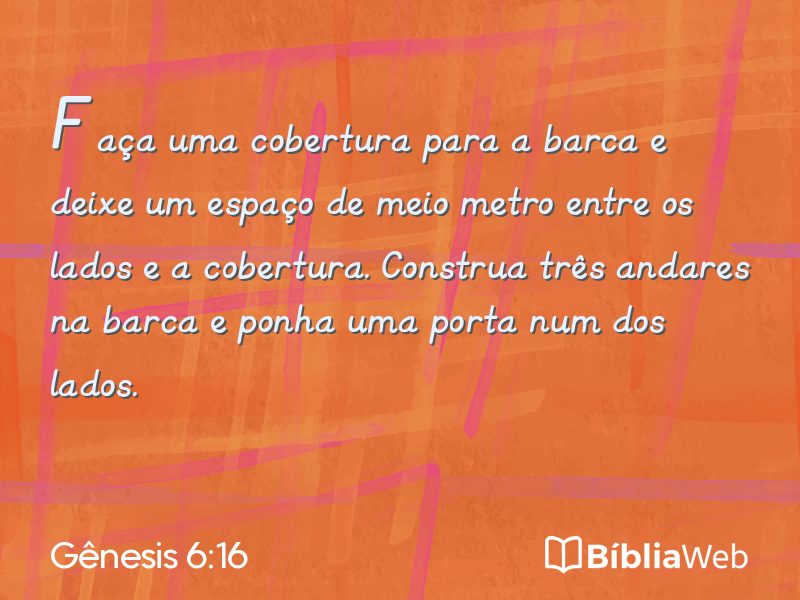 Gênesis 6:16 em imagem para compartilhar