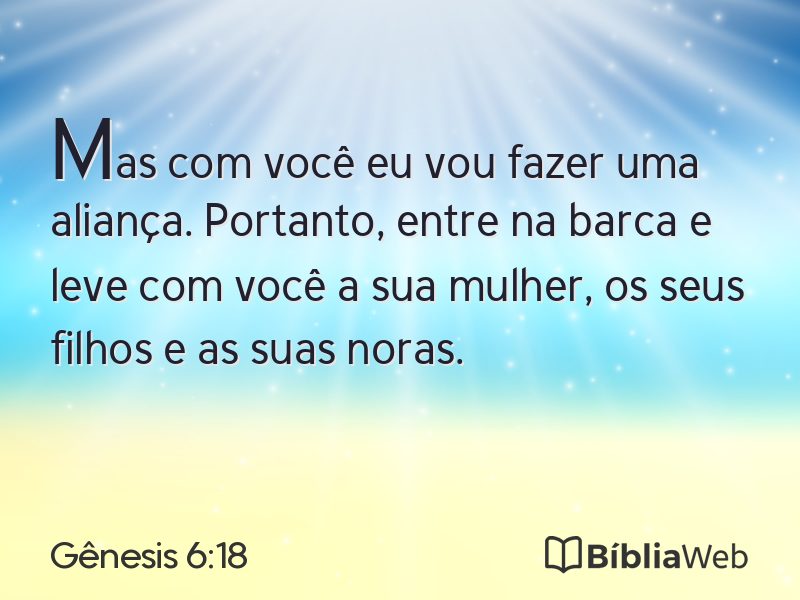 Gênesis 6:18 em imagem para compartilhar
