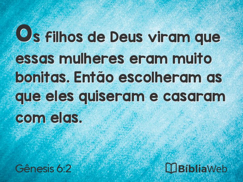 Gênesis 6:2 em imagem para compartilhar
