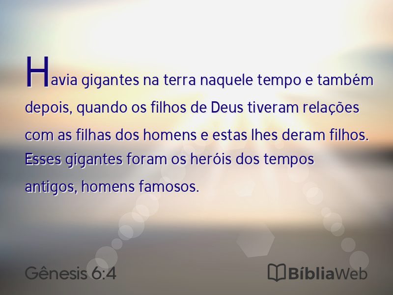 Gênesis 6:4 em imagem para compartilhar