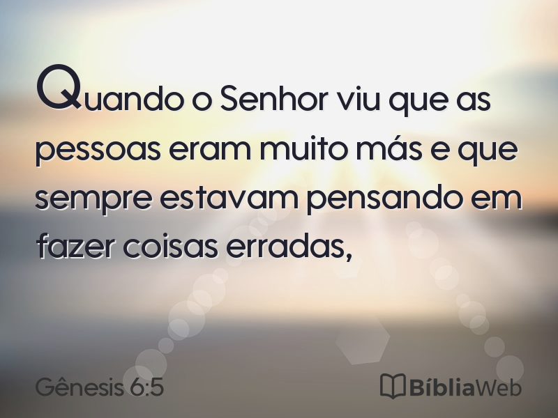 Gênesis 6:5 em imagem para compartilhar