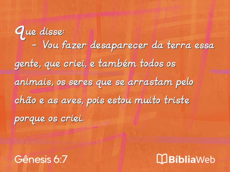 Gênesis 6:7 em imagem para compartilhar
