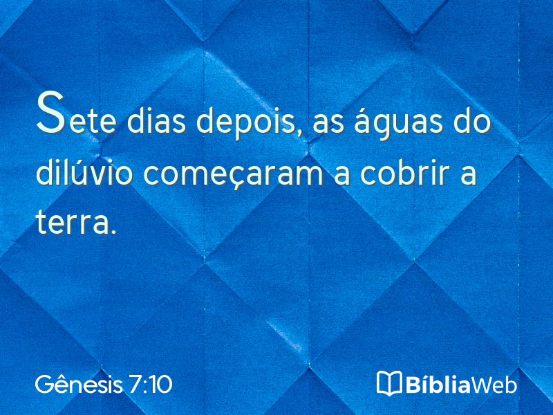 Gênesis 7:10 em imagem para compartilhar
