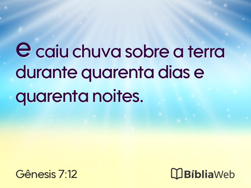 Gênesis 7:12 em imagem para compartilhar