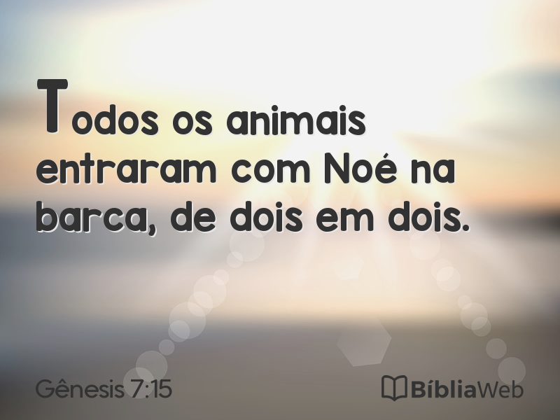 Gênesis 7:15 em imagem para compartilhar