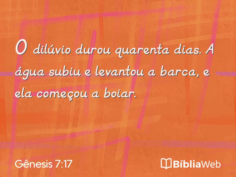 Gênesis 7:17 em imagem para compartilhar