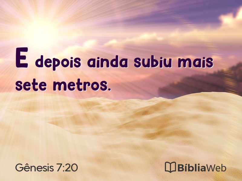 Gênesis 7:20 em imagem para compartilhar