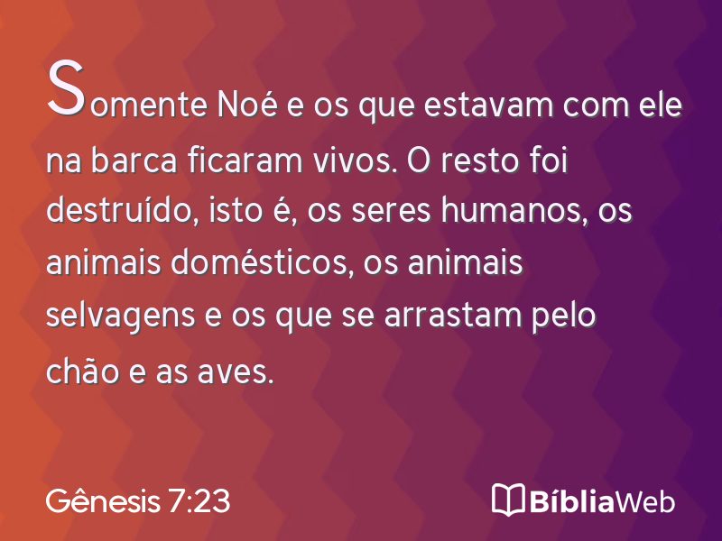 Gênesis 7:23 em imagem para compartilhar