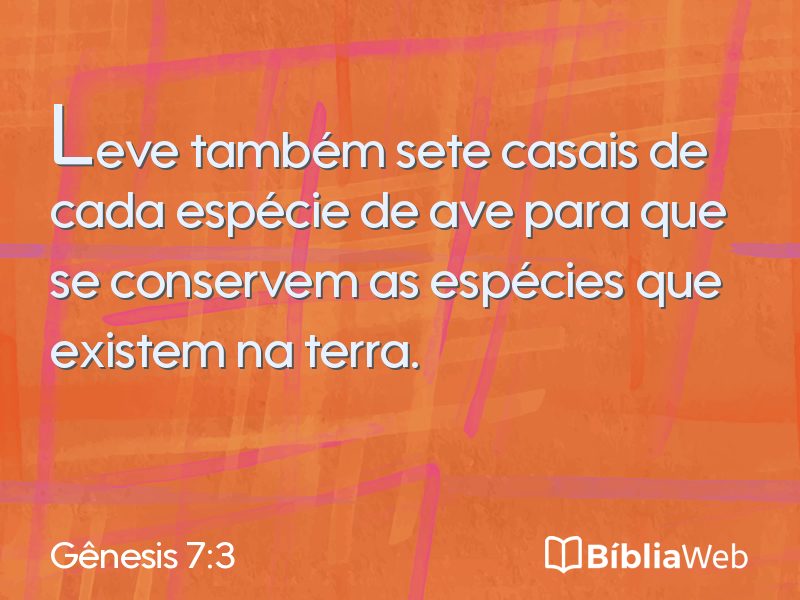 Gênesis 7:3 em imagem para compartilhar