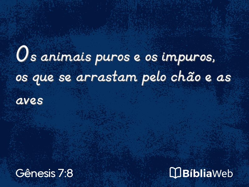 Gênesis 7:8 em imagem para compartilhar