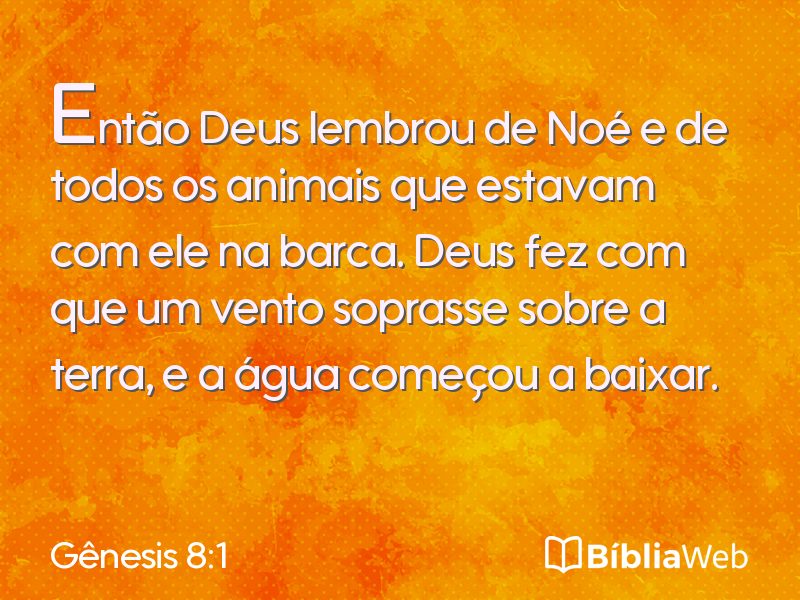 Gênesis 8:1 em imagem para compartilhar