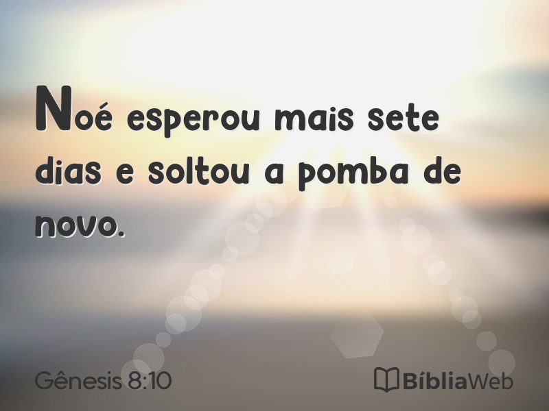 Gênesis 8:10 em imagem para compartilhar