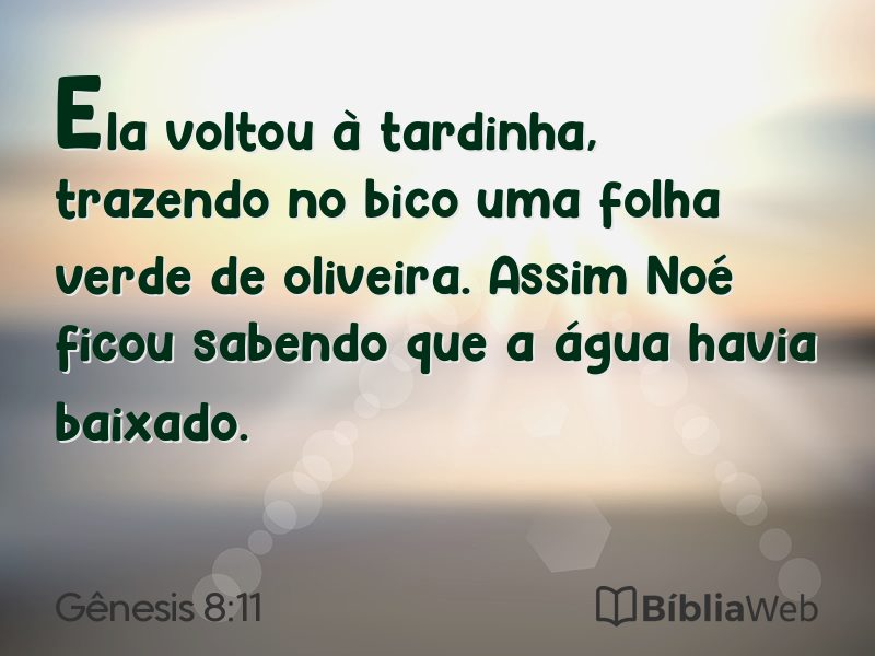 Gênesis 8:11 em imagem para compartilhar