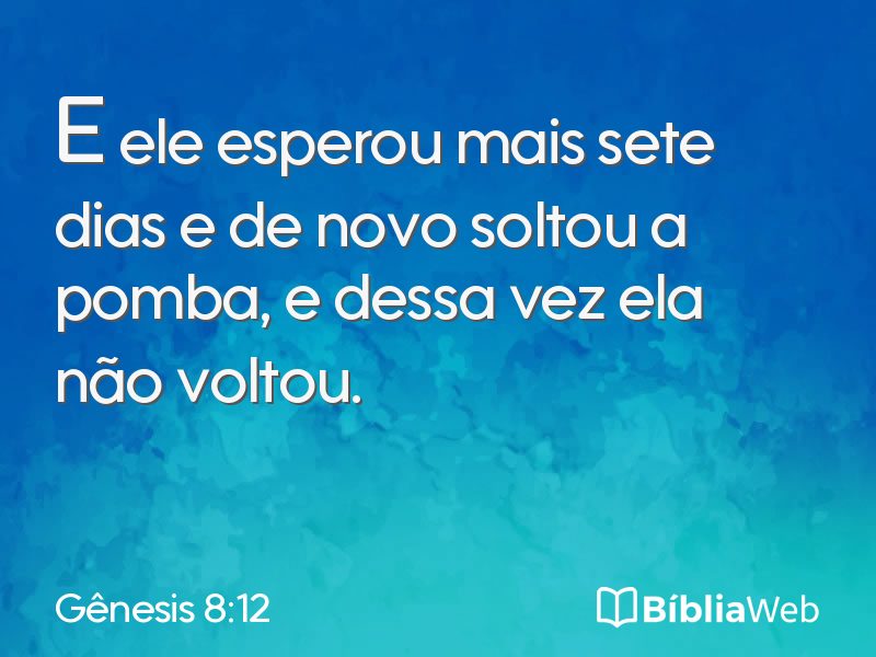 Gênesis 8:12 em imagem para compartilhar