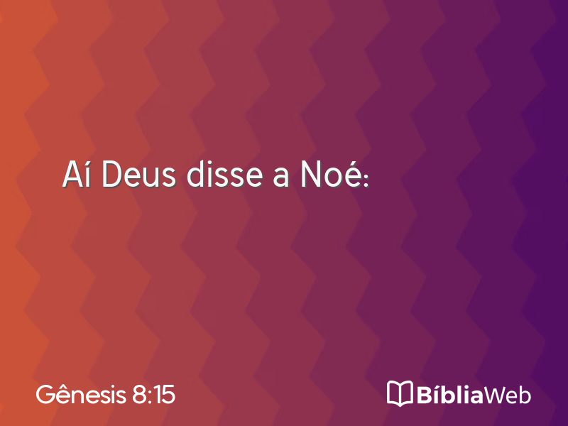 Gênesis 8:15 em imagem para compartilhar