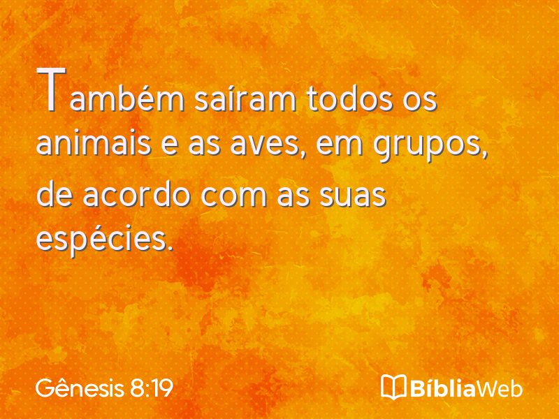 Gênesis 8:19 em imagem para compartilhar