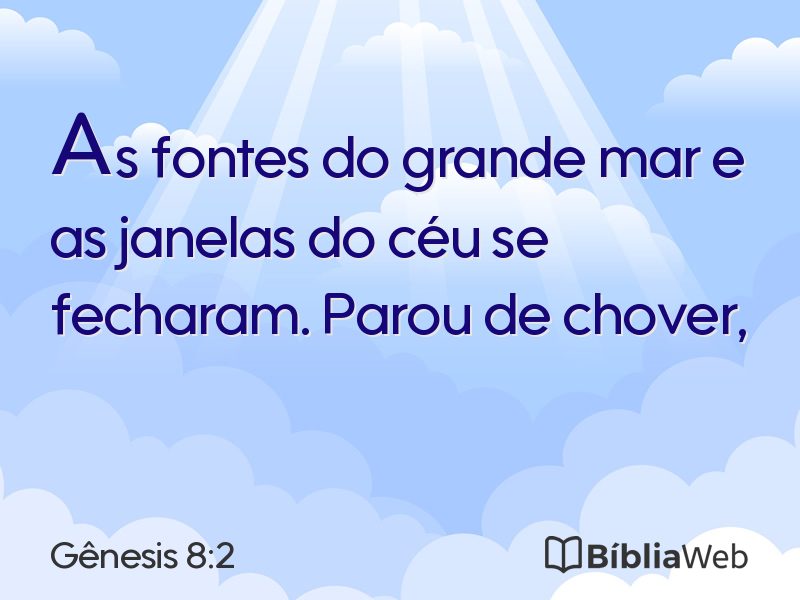 Gênesis 8:2 em imagem para compartilhar