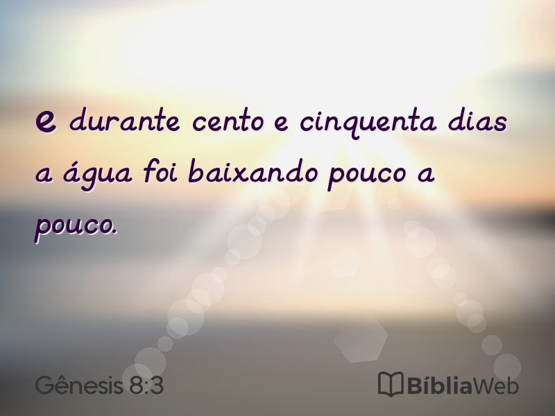 Gênesis 8:3 em imagem para compartilhar