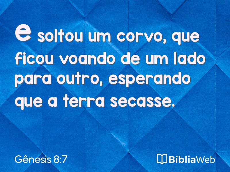 Gênesis 8:7 em imagem para compartilhar