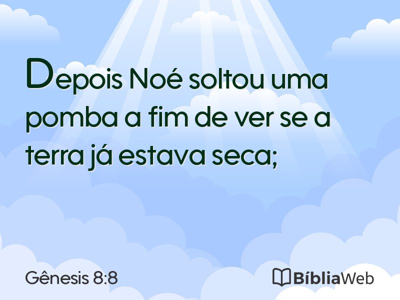 Gênesis 8:8 em imagem para compartilhar