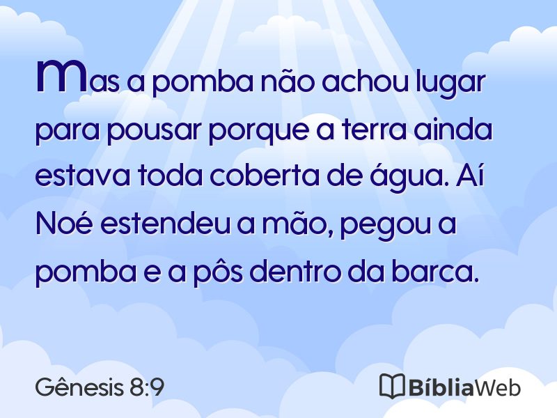 Gênesis 8:9 em imagem para compartilhar
