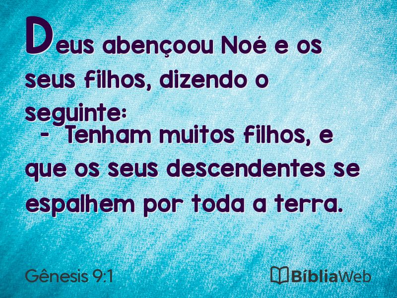 Gênesis 9:1 em imagem para compartilhar