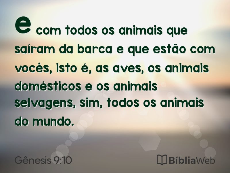 Gênesis 9:10 em imagem para compartilhar
