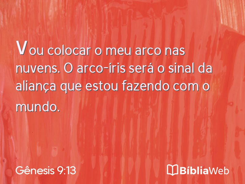 Gênesis 9:13 em imagem para compartilhar