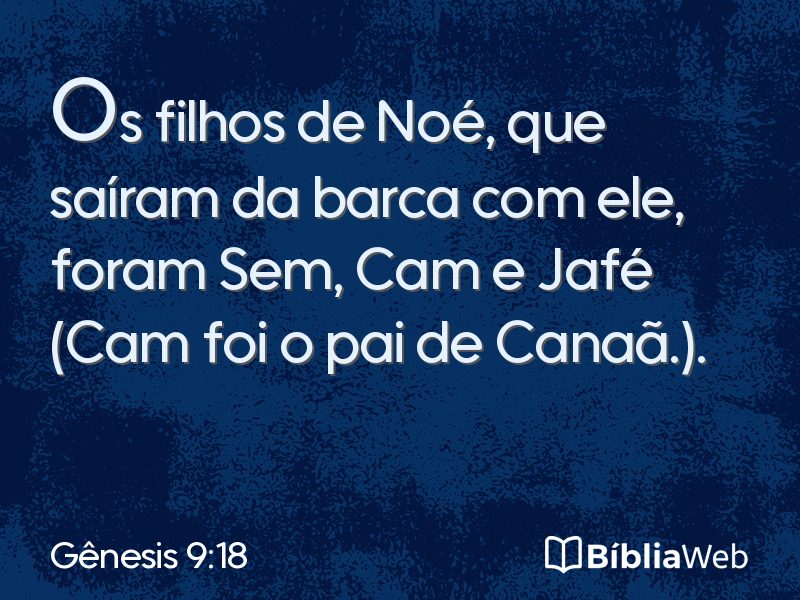 Gênesis 9:18 em imagem para compartilhar