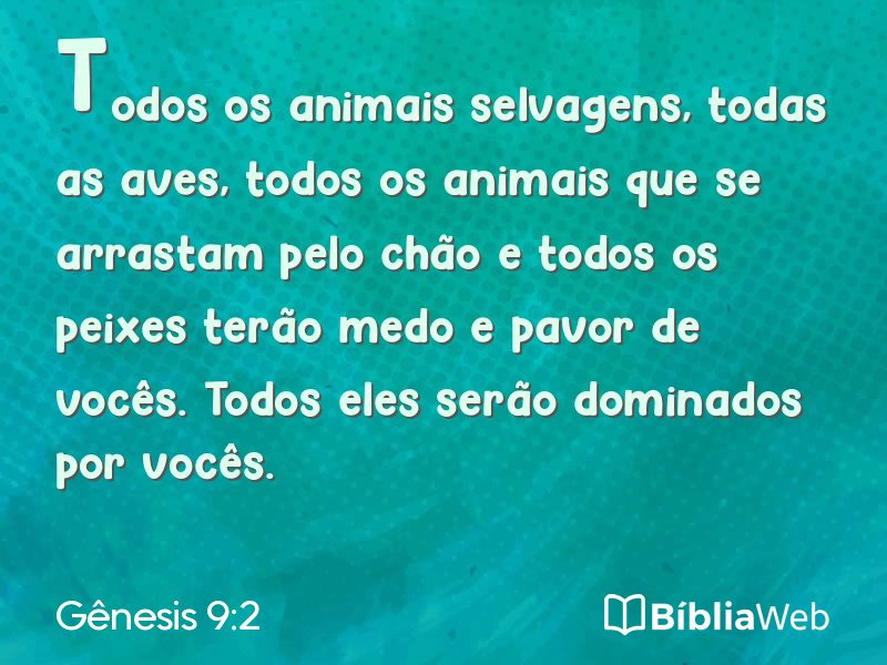 Gênesis 9:2 em imagem para compartilhar
