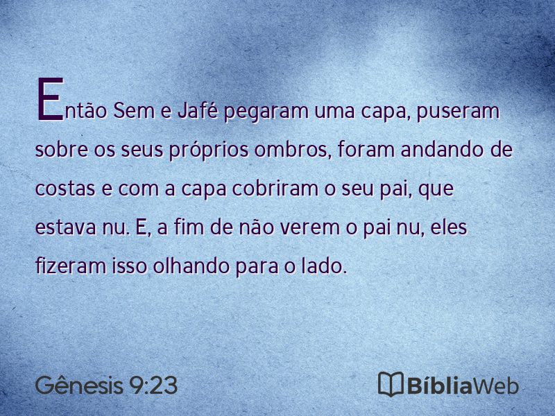 Gênesis 9:23 em imagem para compartilhar