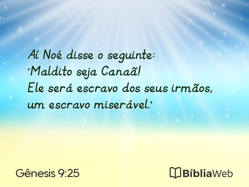 Gênesis 9:25 em imagem para compartilhar