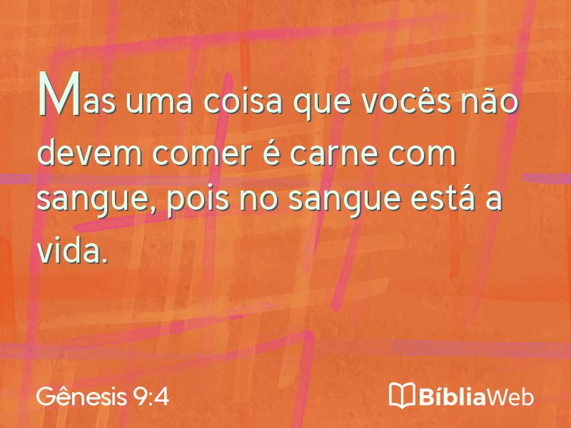 Gênesis 9:4 em imagem para compartilhar