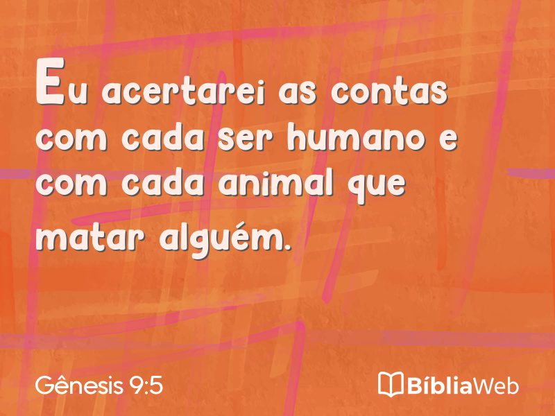 Gênesis 9:5 em imagem para compartilhar