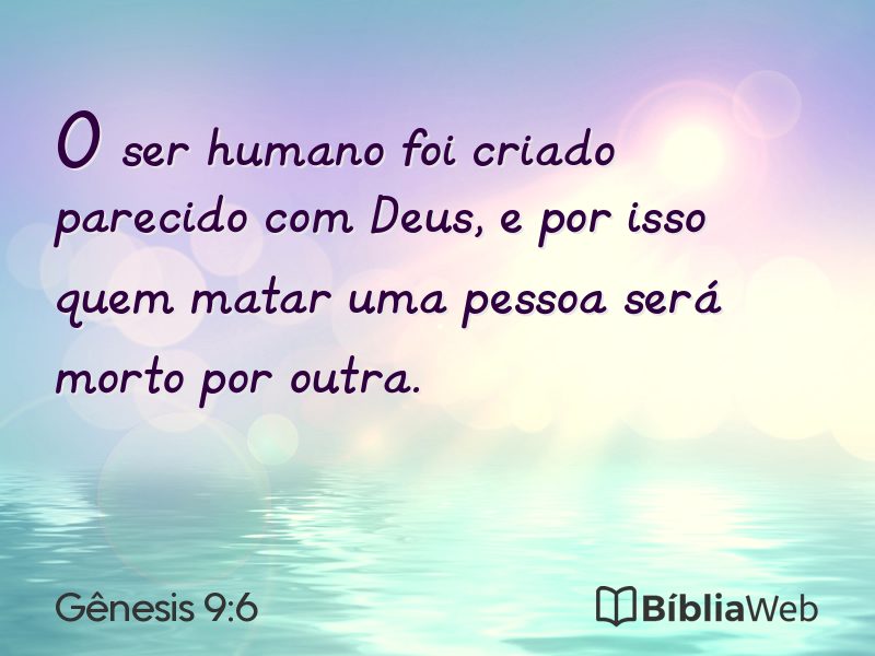Gênesis 9:6 em imagem para compartilhar