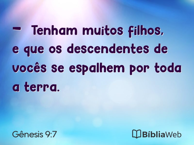 Gênesis 9:7 em imagem para compartilhar
