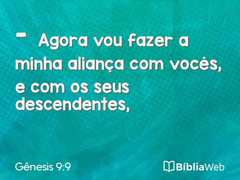 Gênesis 9:9 em imagem para compartilhar