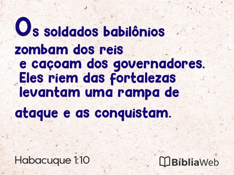Habacuque 1:10 em imagem para compartilhar
