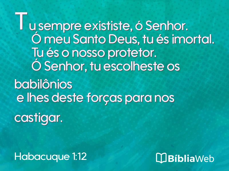 Habacuque 1:12 em imagem para compartilhar