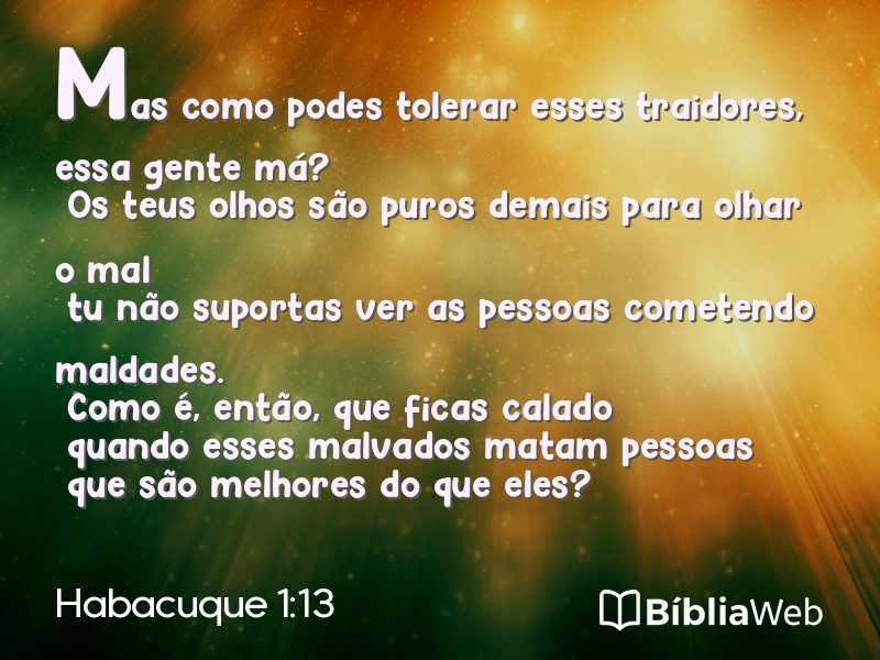 Habacuque 1:13 em imagem para compartilhar