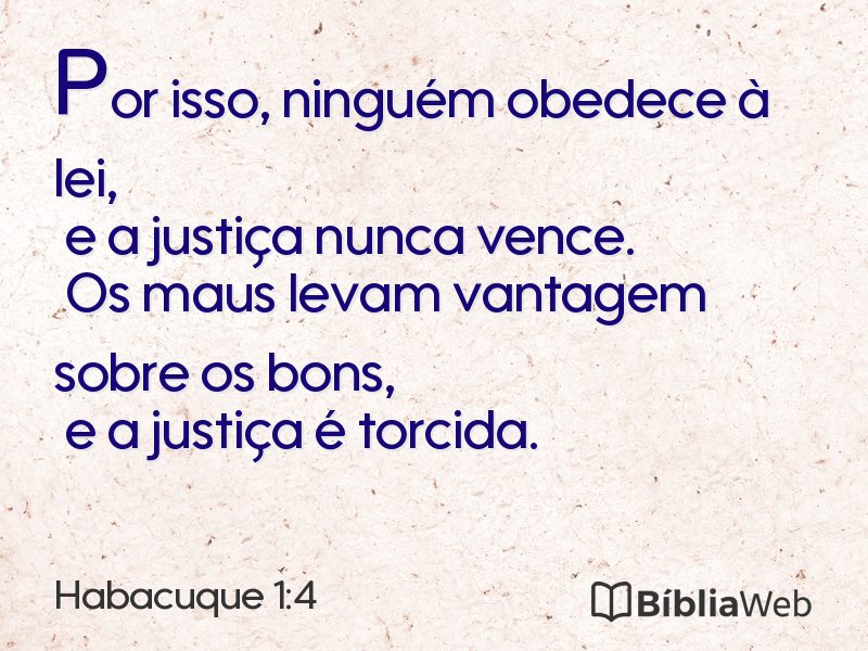 Habacuque 1:4 em imagem para compartilhar
