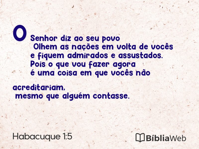 Habacuque 1:5 em imagem para compartilhar