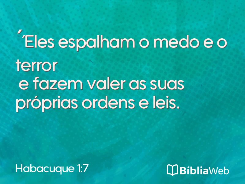 Habacuque 1:7 em imagem para compartilhar