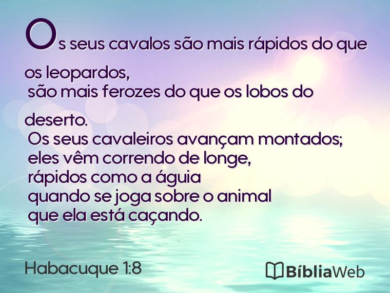 Habacuque 1:8 em imagem para compartilhar