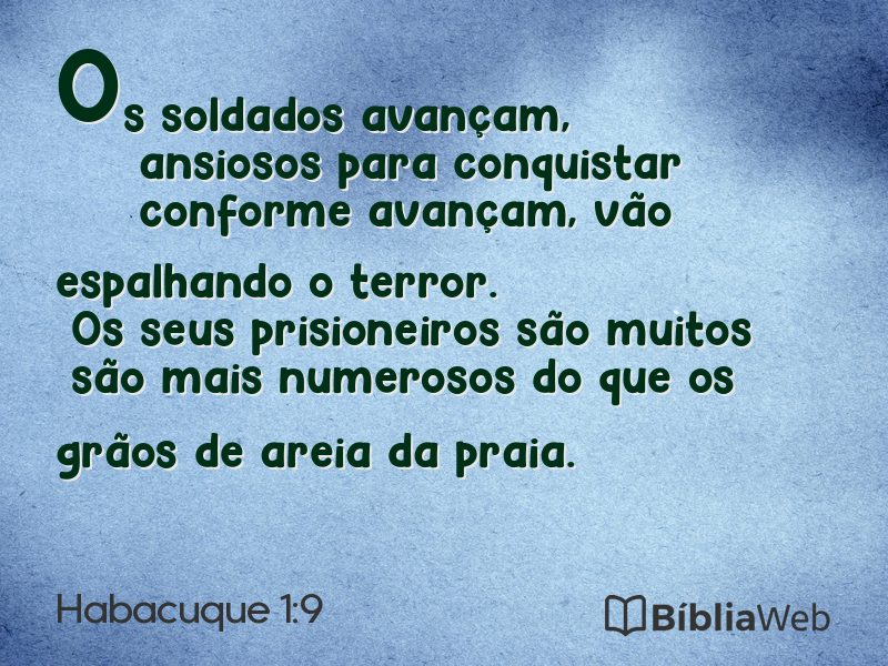 Habacuque 1:9 em imagem para compartilhar